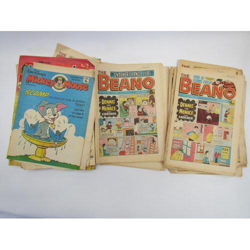 1454 - A box of 1970's and 1980's comics including The Beano, Pippin, Yogi etc