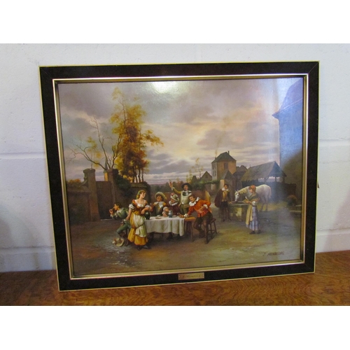 1009 - JACOB MEMBLING (1853-1928): An oil on board period scene of drinkers, signed lower right, framed, 39... 