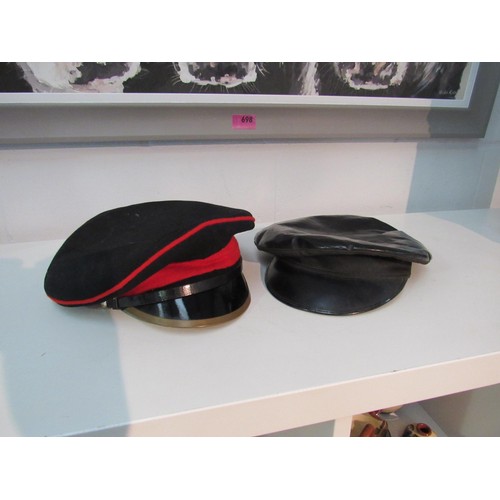 1370 - A 1962 leather cap and a 1965 Canadian Principal Cap   (R) £15