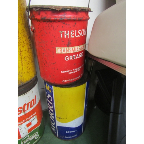 9041 - Morris Lubricants can and a Thelson Grease can