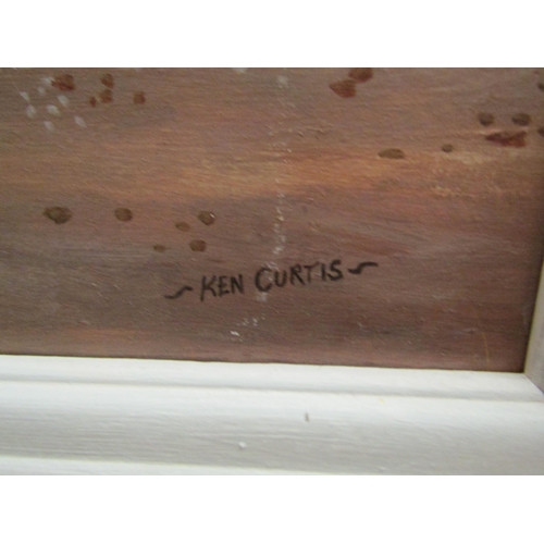 1125 - KEN CURTIS: An acrylic on board entitled 