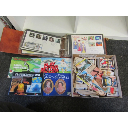 1289 - A collection of tea, cigarette and bubblegum cards and an album of first day covers