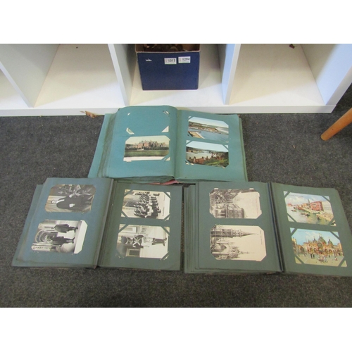 1293 - Three postcard albums, two containing Continental cards, on containing early 20th Century UK topogra... 