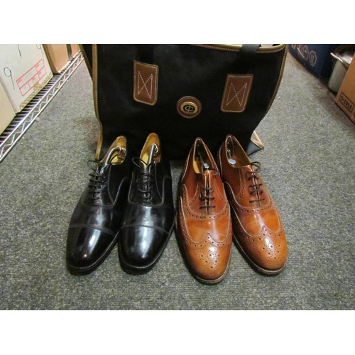 1431 - Two pairs of leather mens shoes- size 8 1/2 incluing Sterling & Hunt