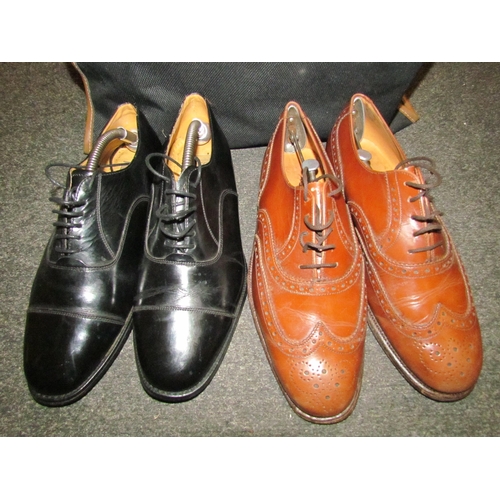 1431 - Two pairs of leather mens shoes- size 8 1/2 incluing Sterling & Hunt