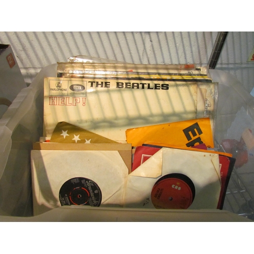 1452 - A box of LP's including The Beatles, Elvis Presley, The Herd, The Love Affair etc and 7