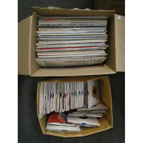 1469 - Two boxes of LP's and singles including Roxy Music, Jim Reeves and Glen Campbell