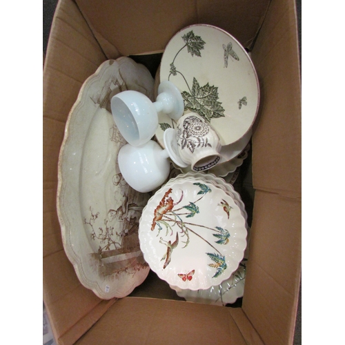 1493 - A selection of mixed china / dinner wares to include Copeland Spode and W.B. & Son meat plate