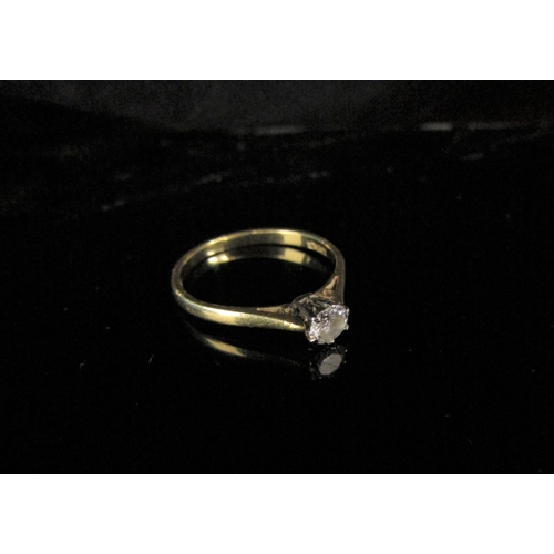 4278 - WITHDRAWN - An 18ct gold diamond solitaire, 0.25ct approx. Size M/N, 1.9g