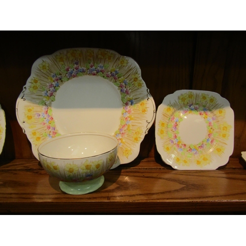 4035 - A selection of teawares including Royal Stafford and Paragon floral design 