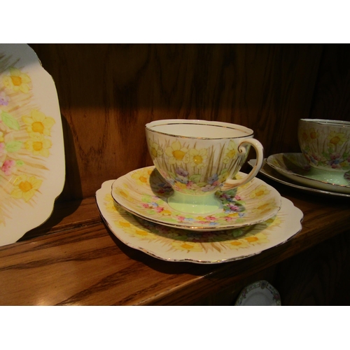 4035 - A selection of teawares including Royal Stafford and Paragon floral design 