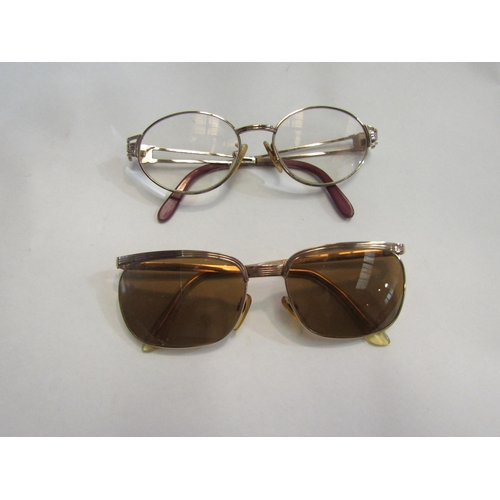 4245 - A pair of Fendi glasses and a pair of 12k plated sunglasses (2)