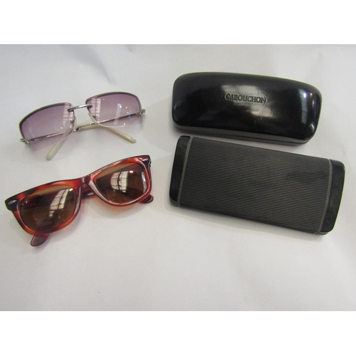 4246 - Two vintage pairs of cased sunglasses comprising Pierre Cardin and Cabouchon