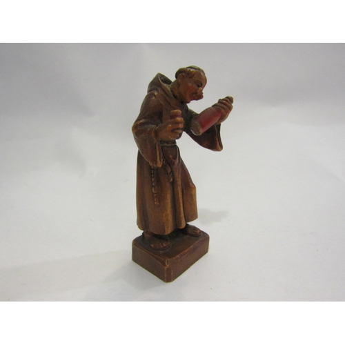 4248 - A finely carved mid century drunk monk with Anri label Italy          (E) £10-20