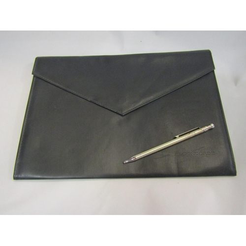 4255 - A Concorde attache black leather case and a matching pen, (pen a/f)        (GROUP)