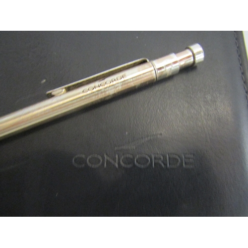 4255 - A Concorde attache black leather case and a matching pen, (pen a/f)        (GROUP)