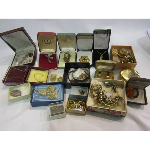 4256 - A quantity of costume jewellery including brooches, necklaces etc