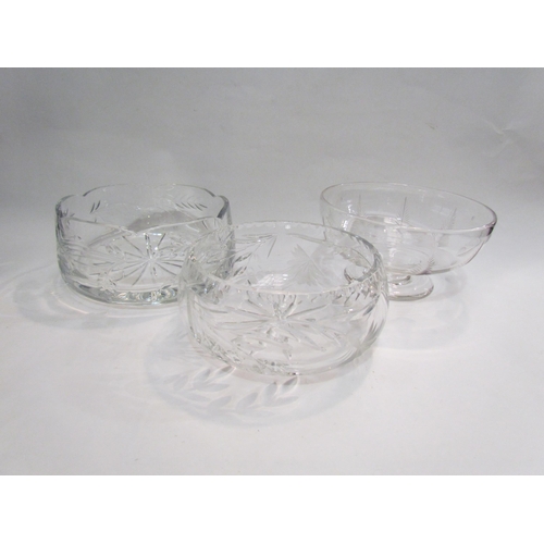 4333 - Three crystal glass fruit bowls including Royal Doulton and Stuart.