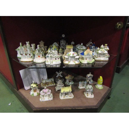 4235 - A collection of Coalport houses, Belvedere House, Umbrella Cottage, Toadstool House, Windmill etc (3... 