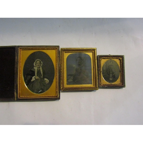 4252 - Three Victorian ambrotype pocket photographs              (R) £30