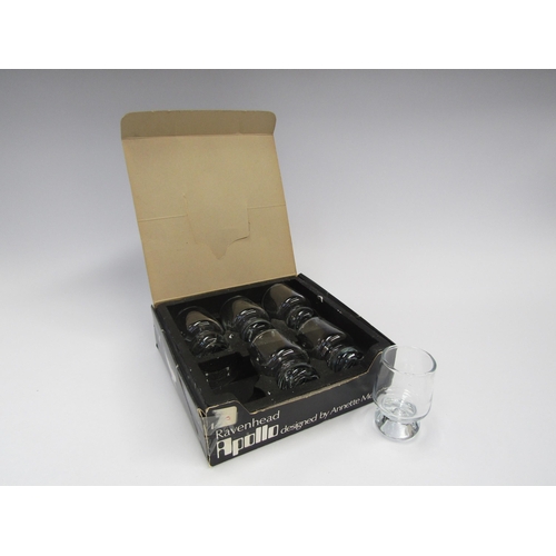 7243 - 1970's set six Ravenhead 'Appollo' Schnaps glasses in original box    (C)