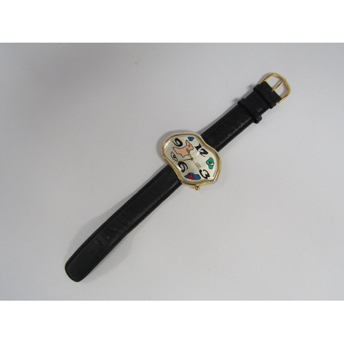 7258 - Salavdor Dali style surrealist melting clock wrist watch by Citron     (C)