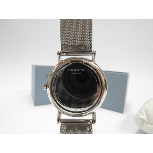 7264 - A Skagen Danish stainless steel men's wristwatch with multiple dials, in original box