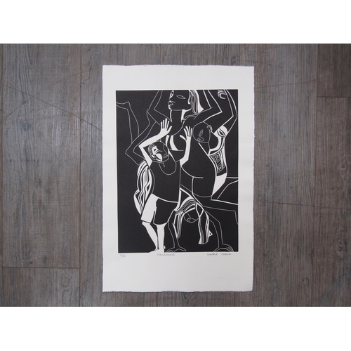 7504 - CLAIRE LAMBERT (XX) An unframed limited edition print titled 'Handstand' Pencil signed and No 2/10. ... 