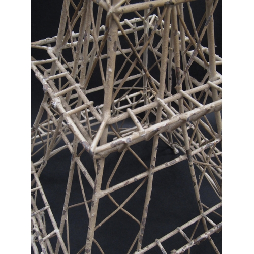 7506 - A mid 20th Century metalwork sculpture depicting the Eiffel Tower 76.5 high