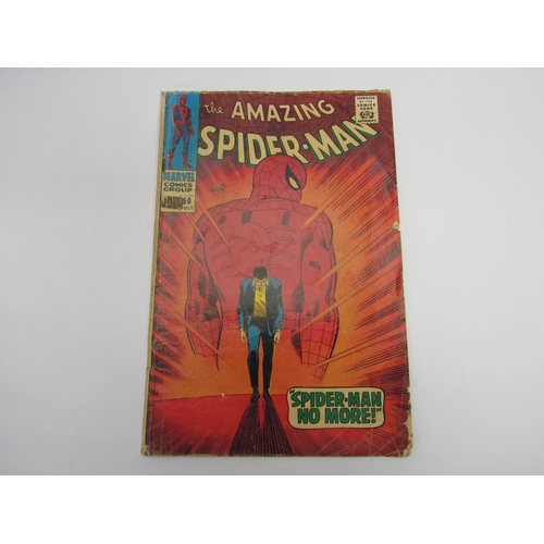 1293 - Marvel Comics 'The Amazing Spider-Man' #50 (1967) pence copy and #75 (1969) cents copy, cover artwor... 