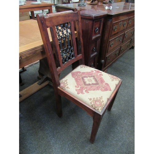 1102 - A modern side chair together with a bank of four drawers (2)