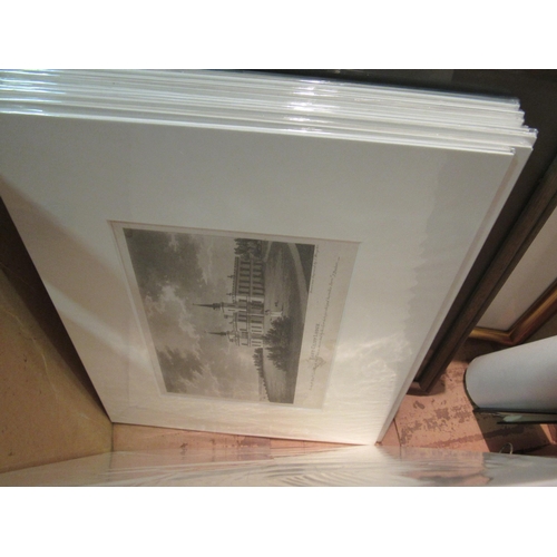 1217 - A box of 19th Century framed, mounted and other prints, frames, Shell posters etc   (R)  £0