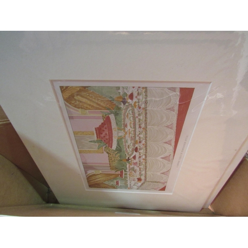 1217 - A box of 19th Century framed, mounted and other prints, frames, Shell posters etc   (R)  £0