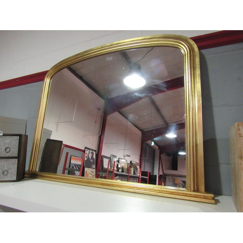 1248 - A gilt framed over mantel mirror, 73cm x 95cm