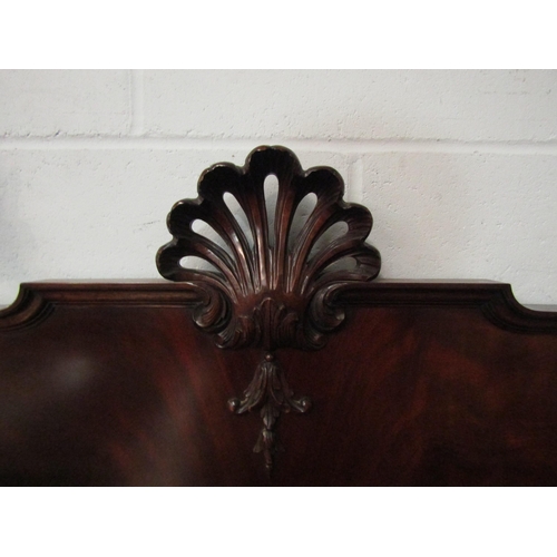 1008 - A 19th Century mahogany breakfront sideboard, with two central drawers flanked by two cupboards, one... 