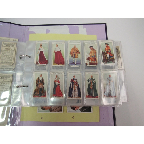 1266 - Three albums of cigarette cards, Royalty, celebrities, Will's churchman, Ardath etc