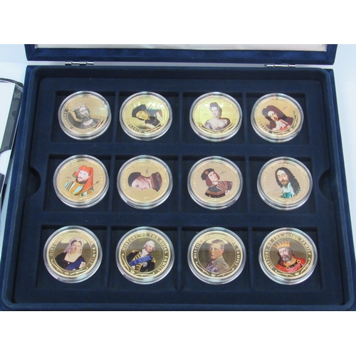 1318 - Westminister History of the Royals coin set, cased