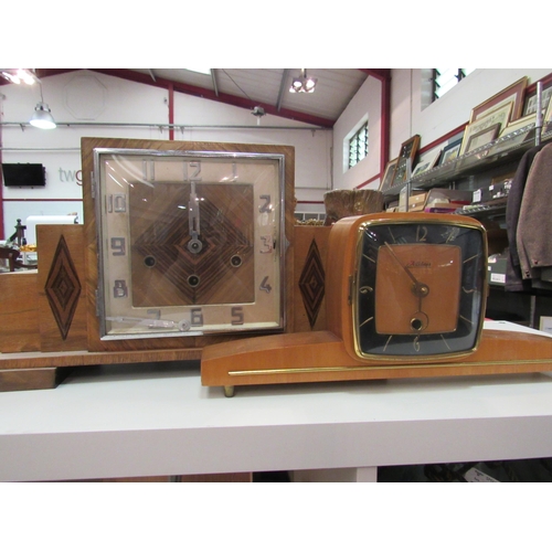 1481 - A Deco mantel clock, Westminster chime and another (2)