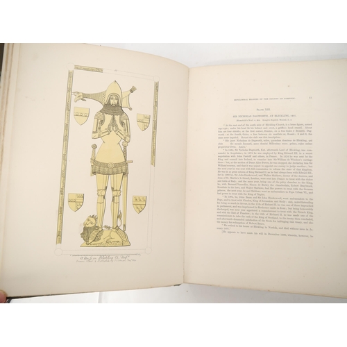 9078 - John Sell Cotman: 'Engravings of Sepulchral Brasses in Norfolk and Suffolk', London, Henry G. Bohn, ... 