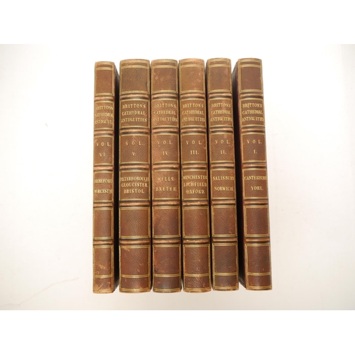 9079 - John Britton: 'Cathedral Antiquities of England', London, Longman, 1814-1836, 14 volume complete set... 