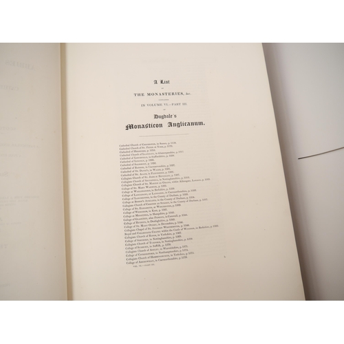 9080 - Sir William Dugdale: ‘Monasticon Anglicanum: A history of the abbies and other monasteries, hospital... 