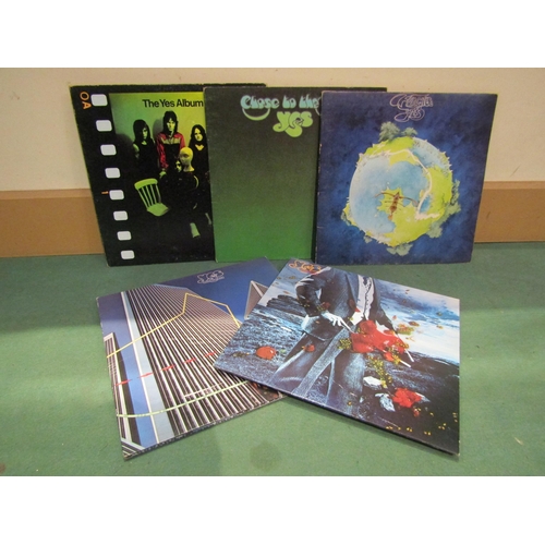 8033 - YES: Five LP's to include 'The Yes Album' (SD 8283), 'Close To The Edge' (K 50012), 'Fragile' (24010... 