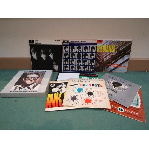 8051 - Three Beatles LP's to include 'Please Please Me' (1970's press), 'A Hard Days Night' and 'With The B... 