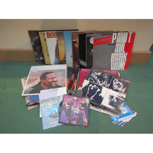 8081 - Assorted LP's including The Rolling Stones, Marvin Gaye, 'Pay It All Back Vol.1' compilation, The Sm... 