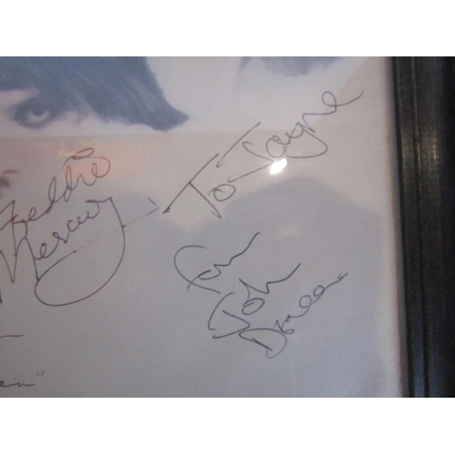 8130 - QUEEN: A framed and glazed 'Queen II' LP sleeve bearing a full set of band autographs; Freddie Mercu... 