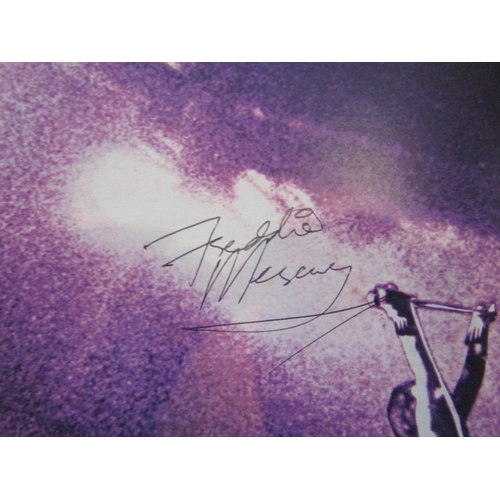 8131 - QUEEN: A 'Queen' LP sleeve bearing autographs of Freddie Mercury and Roger Taylor, the sleeve has be... 