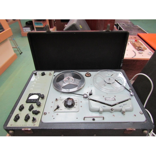 8185 - A Vortexion reel to reel tape recorder with lead