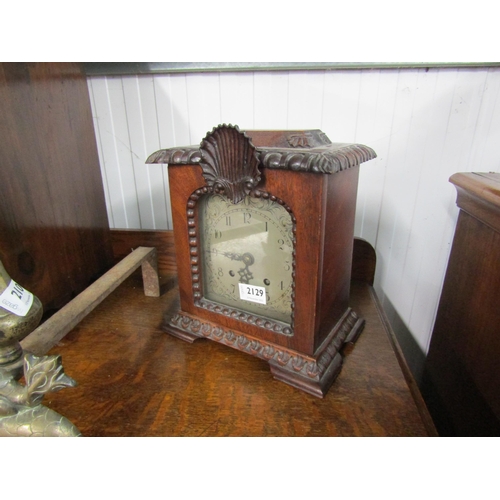 2129 - A walnut bracket clock