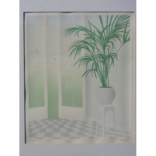 1036 - BOB SANDERS (b.1949) A framed and glazed limited edition print, 'French Doors' Pencil signed and No.... 