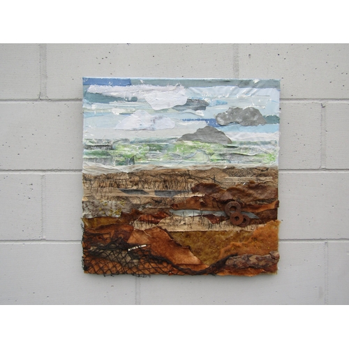 1131 - GLEN GERRARD (British contemporary): A mounted textile panel titled 